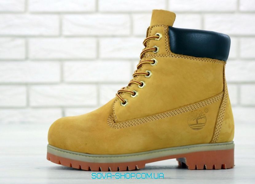 Мужские зимние ботинки (без меха) Timberland CLASSIC PREMIUM NUBUCK WATERPROOF YELLOW фото