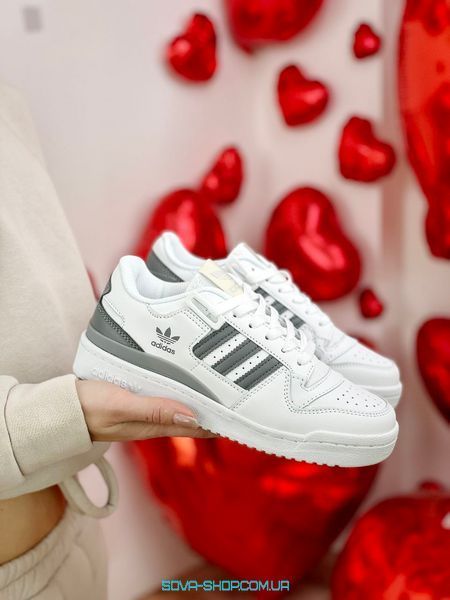 Жіночі кросівки Adidas Forum Low White Grey фото