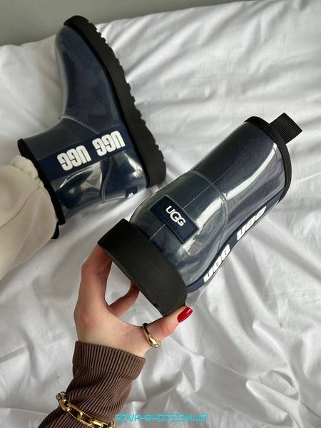 Женские зимние ботинки UGG Classic Clear Mini Dark Blue фото