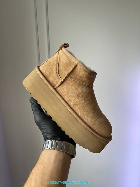 Жіночі зимові ботинки UGG Ultra Mini Big Platform Chestnut Premium фото