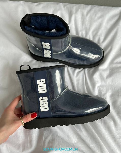 Жіночі зимові ботинки UGG Classic Clear Mini Dark Blue фото