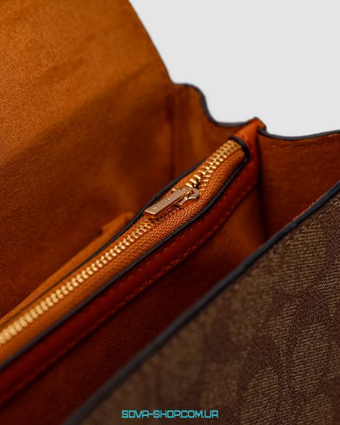 Женская сумка Coach Eliza Top Handle In Signature Canvas Ginger Premium фото