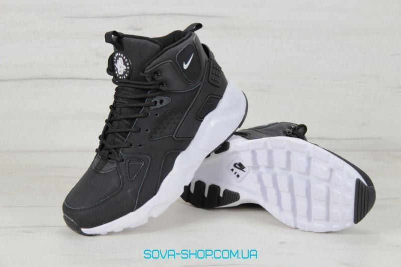 Air Huarache High Top Black White Nike фото