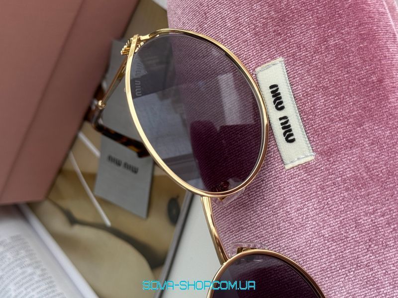 Сонцезахисні окуляри Miu Miu Black/Leo SMU52Y F05D1 55/20/130 Premium фото