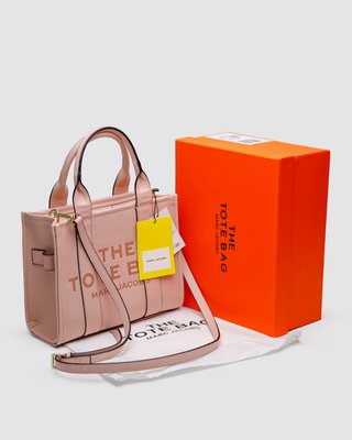 Жіноча сумка Marc Jacobs The Leather Small Tote Bag Powder Premium фото