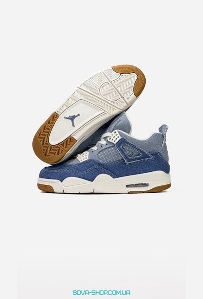 Чоловічі та жіночі баскетбольні кросівки Nike Air Jordan 4 Retro &ldquo;Denim Worn Blue&rdquo; Premium фото