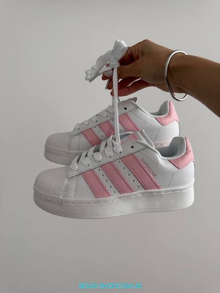 Жіночі кросівки Adidas Superstar 2W White Pink фото