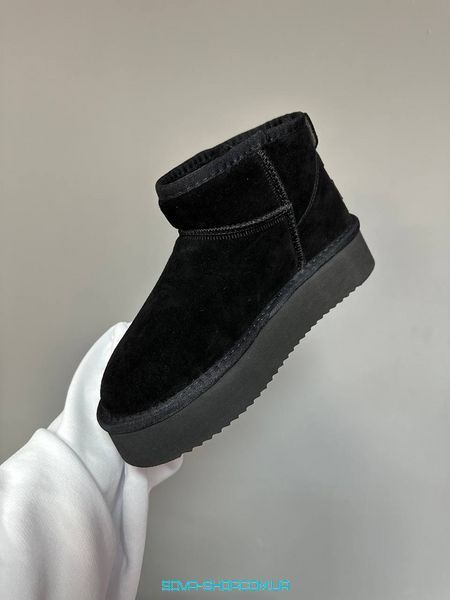 Женские зимние ботинки UGG ULTRA MINI PLATFORM BLACK SUEDE фото