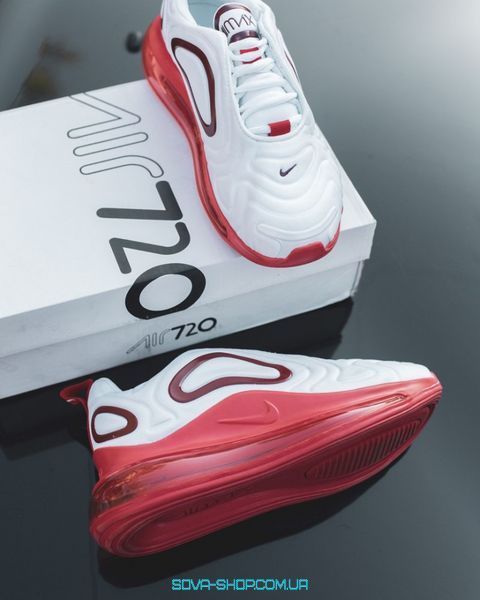 Женские кроссовки Air Max 720 White Red Nike фото