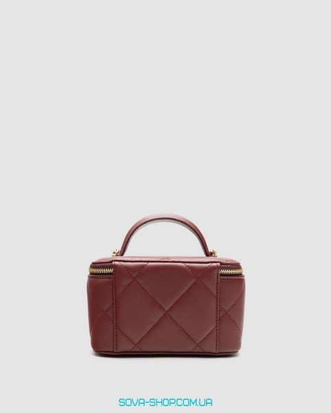 Жіноча сумка Chanel Long Vanity With Chain Burgundy Premium фото