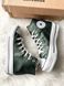 Женские высокие зимние кеды с мехом All Star High Green Fur re-5522 фото 6