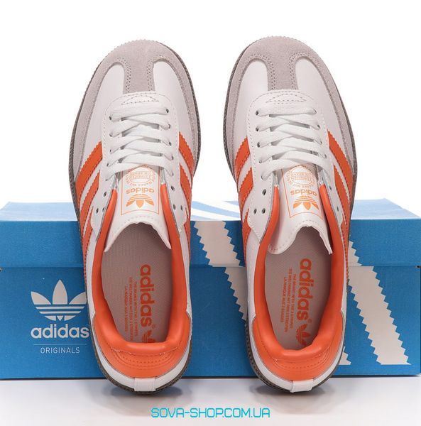 Жіночі кросівки Adidas Samba WHITE / ORANGE фото