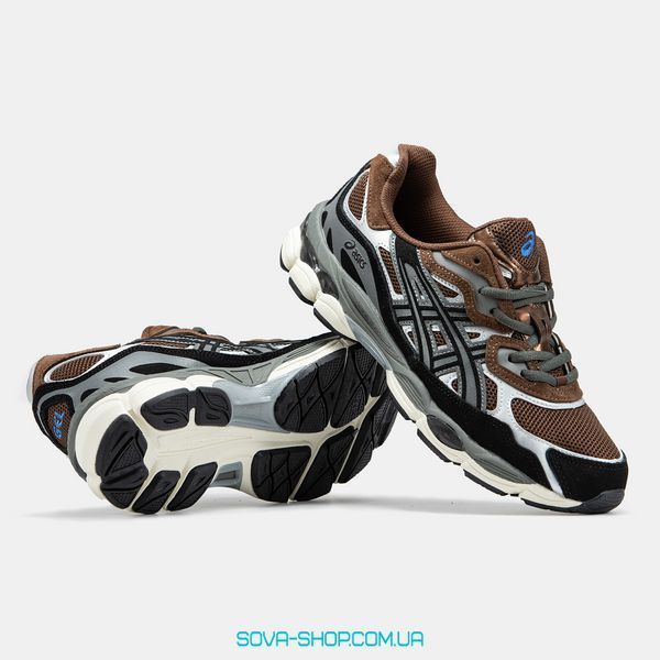 Чоловічі кросівки Asics Gel-NYC Brown Silver Black фото