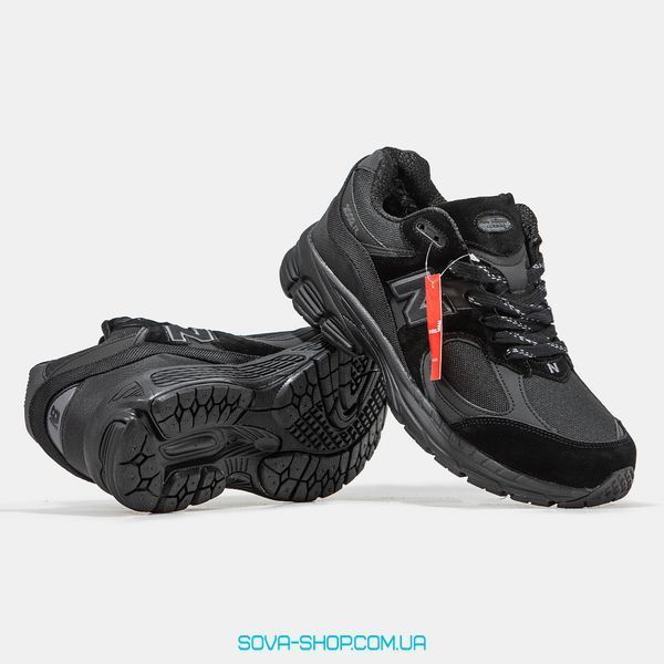 Чоловічі зимові кросівки New Balance 2002R Black Хутро фото