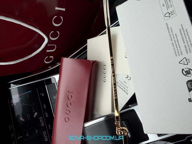 Сонцезахисні окуляри Gucci Gucci GG1604S 001 Black/Gold Premium фото