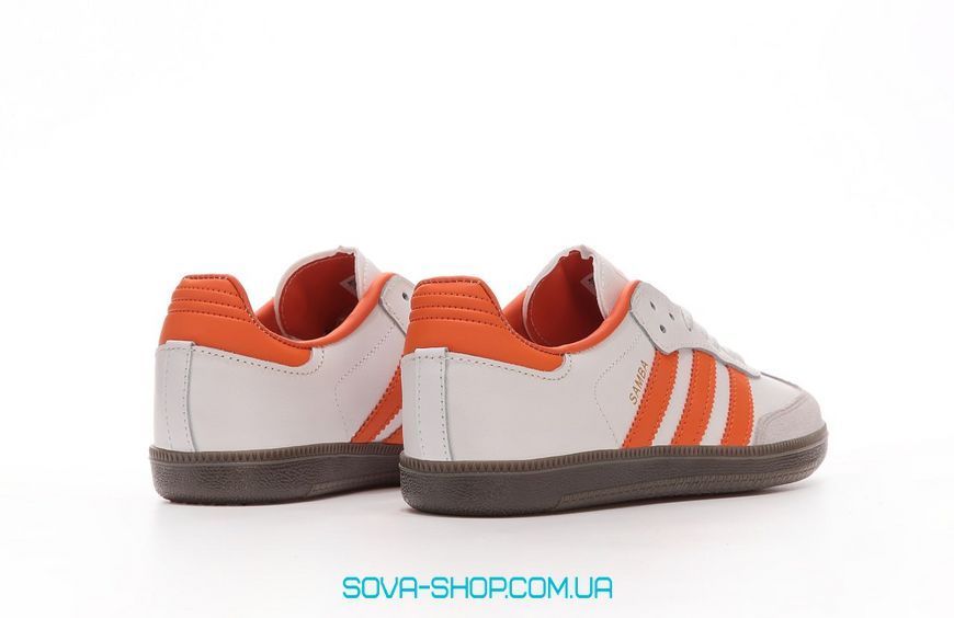 Жіночі кросівки Adidas Samba WHITE / ORANGE фото
