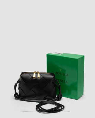 Жіноча сумка Bottega Veneta Mini Camera Bag 'Black/Gold' Premium фото