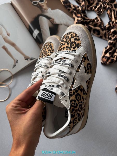 Жіночі кросівки GG Kers White Leopard Sneakers Premium фото
