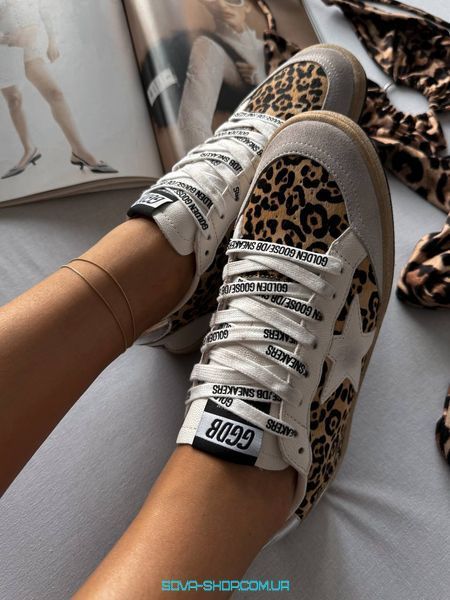 Жіночі кросівки GG Kers White Leopard Sneakers Premium фото