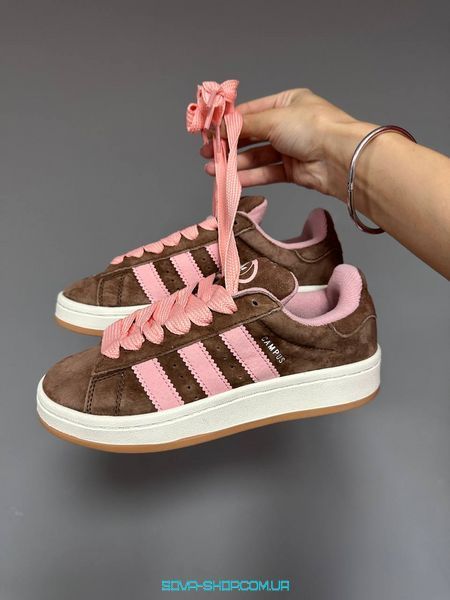 Женские кроссовки Adidas Campus Brown/Pink фото