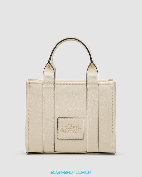 Жіноча сумка Marc Jacobs The Leather Small Tote Bag Beige Premium фото