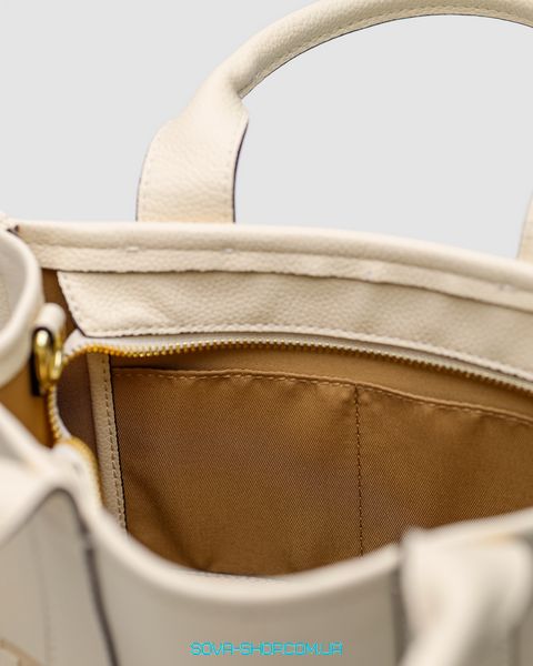 Женская сумка Marc Jacobs The Leather Small Tote Bag Beige Premium фото