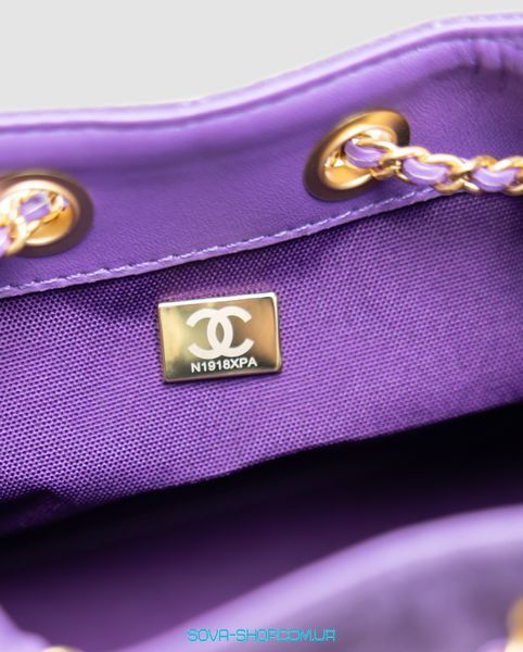 Жіноча сумка Chanel 25 Mini Handbag Suede Purple Premium фото
