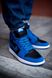 Чоловічі баскетбольні кросівки Nike Air Jordan 1 Retro High Black Blue re-5483 фото 7