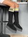 Жіночі зимові ботинки UGG Sweater Letter Boots Black Premium re-11979 фото 5