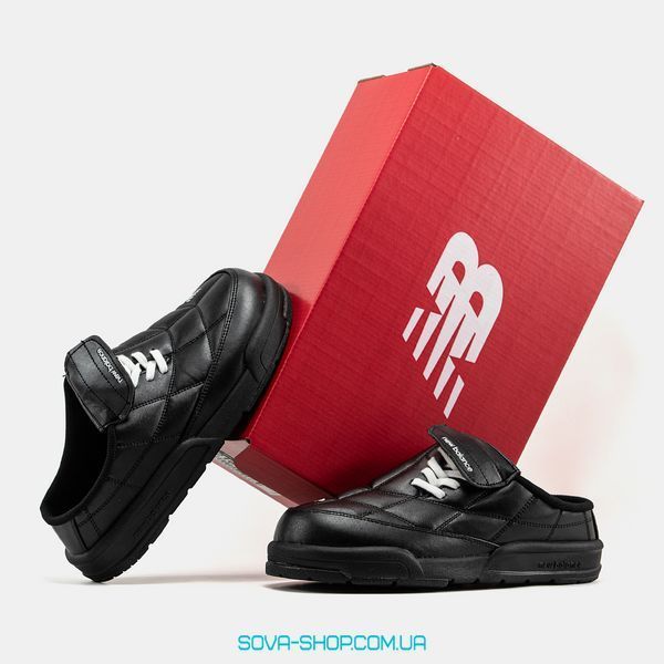 Мужские и женские кроссовки New Balance Terrace Mule Leather Black фото