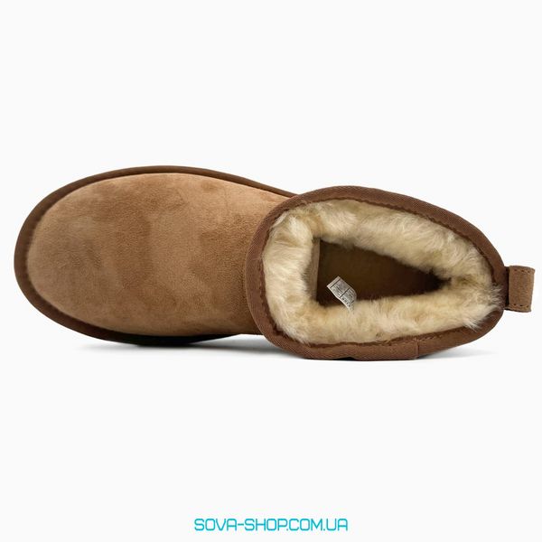 Женские зимние ботинки UGG Classic Ultra Mini Chestnut PREMIUM фото