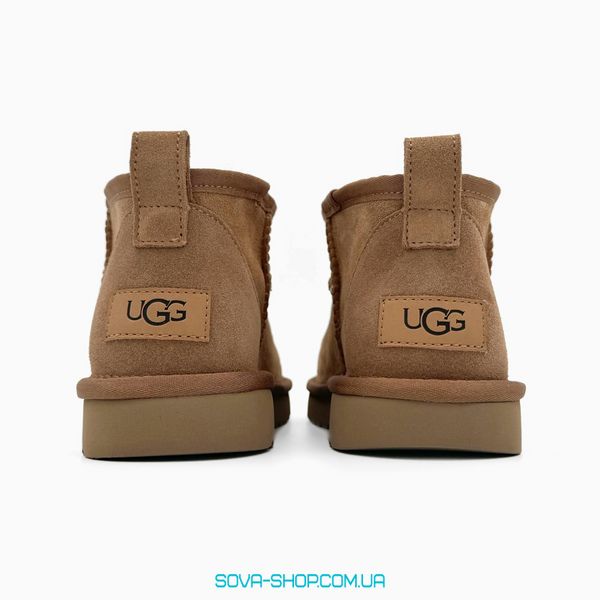 Жіночі зимові ботинки UGG Classic Ultra Mini Chestnut PREMIUM фото