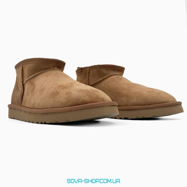 Жіночі зимові ботинки UGG Classic Ultra Mini Chestnut PREMIUM фото