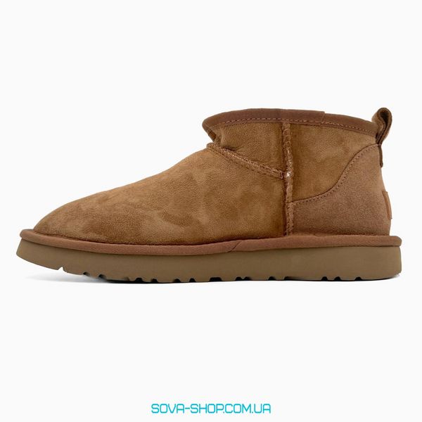 Женские зимние ботинки UGG Classic Ultra Mini Chestnut PREMIUM фото