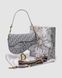 Жіноча сумка Christian Dior Saddle Bag with Strap Grey Dior Oblique Jacquard Premium re-11680 фото 1