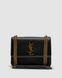 Женская сумка Yves Saint Laurent Medium Sunset in Smooth Leather Black/Gold Premium re-11312 фото 1
