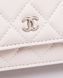 Женская сумка Chanel Classic Wallet on Chain Quilted Caviar Beige/Silver Premium re-127461 фото 3