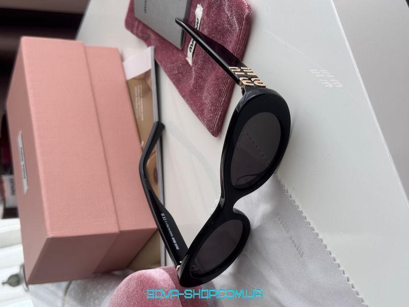Сонцезахисні окуляри Miu Miu Black/Gold SMU 06ZS 1AB-5S0 3N 50/20/140 Premium фото