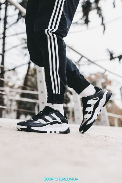 Чоловічі кросівки Adidas Niteball Black White фото