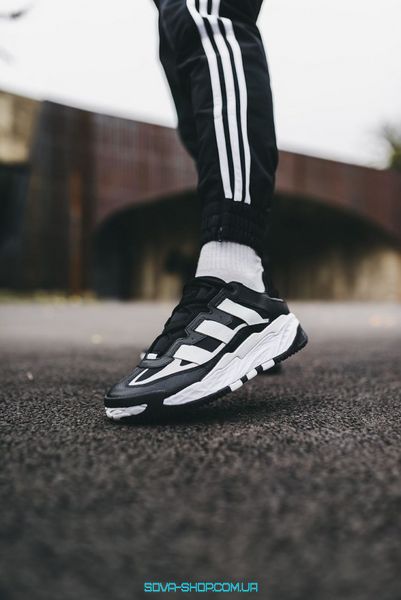 Чоловічі кросівки Adidas Niteball Black White фото