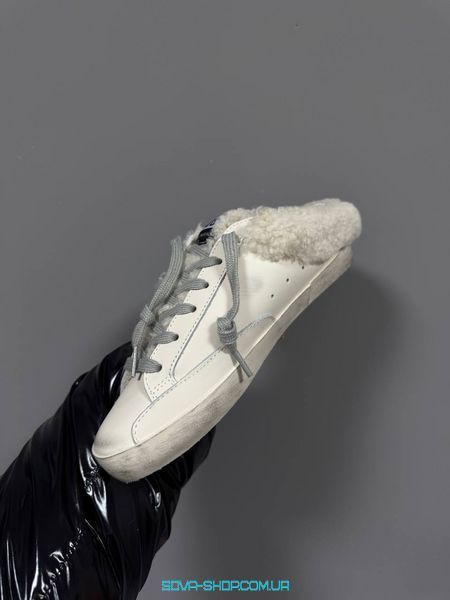 Жіночі зимові кросівки GG SUPERSTAR WHITE / SILVER SPARKLE FUR Premium фото