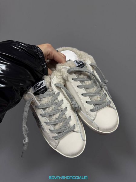 Жіночі зимові кросівки GG SUPERSTAR WHITE / SILVER SPARKLE FUR Premium фото