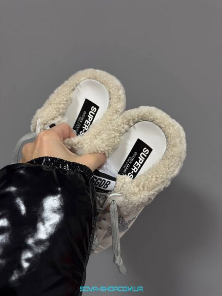 Жіночі зимові кросівки GG SUPERSTAR WHITE / SILVER SPARKLE FUR Premium фото