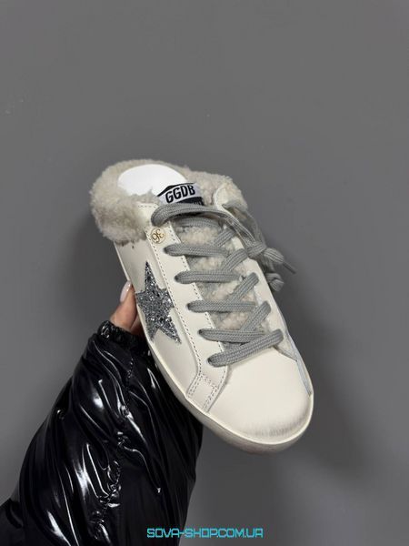 Жіночі зимові кросівки GG SUPERSTAR WHITE / SILVER SPARKLE FUR Premium фото