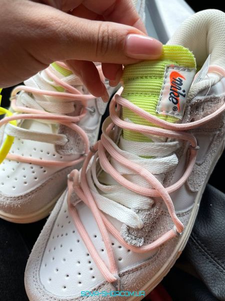 Чоловічі баскетбольні кросівки Nike SB Dunk x Off White Grey Pink фото