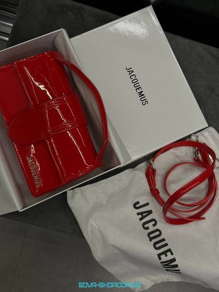 Жіноча сумка Jacquemus Le Bambino Small Handbag With Adjustable Crossbody Red Premium фото