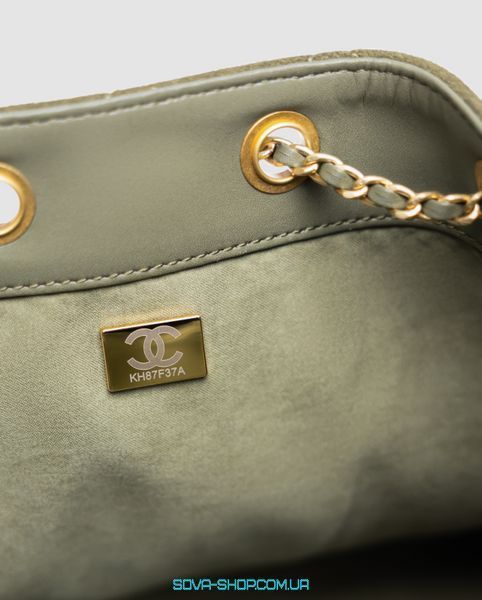 Жіноча сумка Chanel 25 Small Handbag Suede Green Premium фото