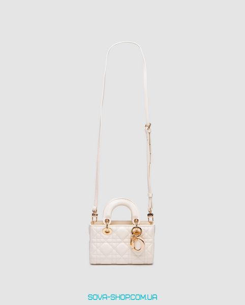 Женская сумка Christian Dior Lady D-Joy Micro Bag White Premium фото