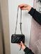 Жіноча сумка Chanel Mini Vanity Case in Black Lambskin with Silver Premium re-128740 фото 2