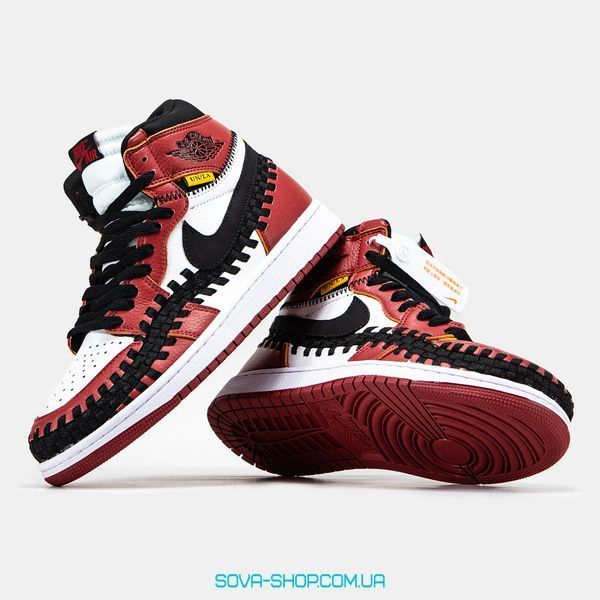 Мужские баскетбольные кроссовки Nike Air Jordan 1 Retro x Union L.A Black Red White фото